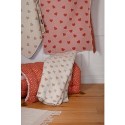 David Fussenegger MILA Babydecke Herz & Kreuz allover - altrosa