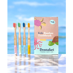 Dentafari Kids Bamboo Toothbrush 4-Piece Set - 1 Set