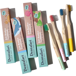 Dentafari Kids Bamboo Toothbrush 4-Piece Set - 1 Set