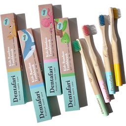Dentafari Kids Bamboo Toothbrush 4-Piece Set - 1 Set