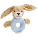 Hoppel Hase Greifring mit Rassel, blau, 12 cm